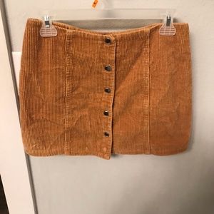 Mustard corduroy skirt